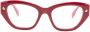Alexander McQueen Eyewear Bril met cat-eye montuur Rood - Thumbnail 1