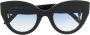 Alexander McQueen Eyewear Zonnebril met cat-eye doodskop Zwart - Thumbnail 1
