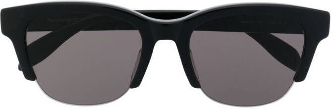 Alexander McQueen Eyewear Zonnebril met contrasterende neusbrug Zwart