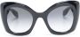 Alexander McQueen Eyewear Zonnebril met D-montuur Zwart - Thumbnail 1