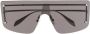 Alexander McQueen Eyewear Zonnebril met gegraveerd logo Zilver - Thumbnail 1