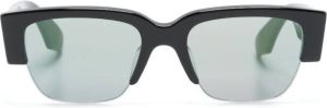 Alexander McQueen Eyewear logo-print half-rim sunglasses Zwart