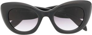 Alexander McQueen Eyewear Zonnebril met oversized rond montuur Zwart