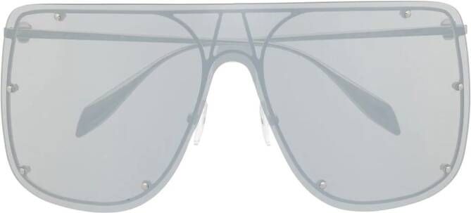 Alexander McQueen Eyewear Zonnebril met piloten montuur Zilver