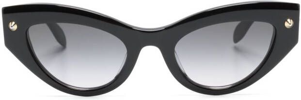 Alexander McQueen Eyewear Zonnebril met cat-eye montuur Zwart