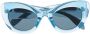 Alexander McQueen Eyewear Zonnebril met getinte glazen Blauw - Thumbnail 1