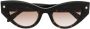 Alexander McQueen Eyewear Zonnebril met cat-eye montuur Bruin - Thumbnail 1