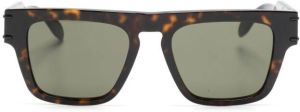Alexander McQueen Eyewear tortoiseshell-effect rectangle-frame sunglasses Bruin