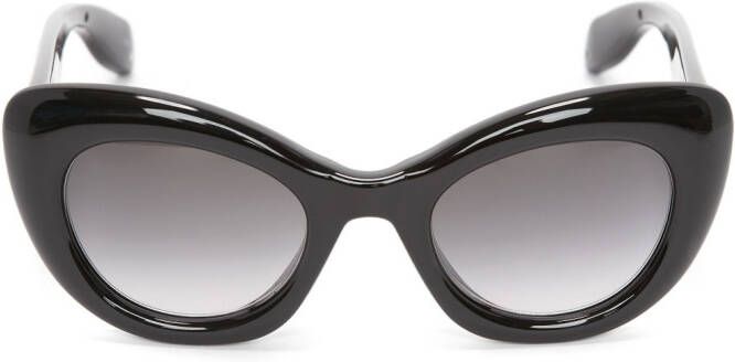 Alexander McQueen Eyewear Zonnebril met cat-eye doodskop Zwart