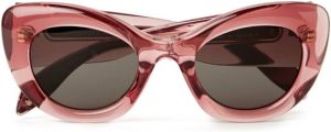 Alexander McQueen Eyewear Zonnebril met cat-eye montuur Roze