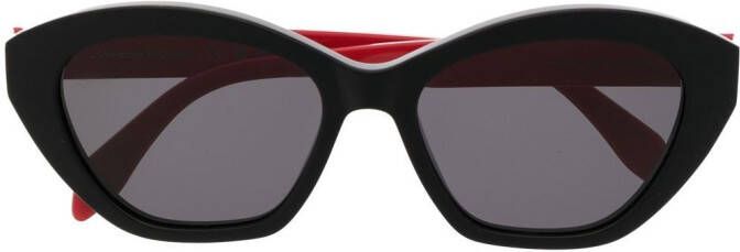 Alexander McQueen Eyewear Zonnebril met cat-eye montuur Zwart