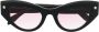Alexander McQueen Eyewear Zonnebril met cat-eye montuur Zwart - Thumbnail 1