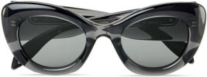 Alexander McQueen Eyewear Zonnebril met gegraveerd logo Grijs