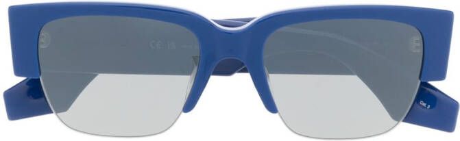 Alexander McQueen Eyewear Zonnebril met logoprint Blauw