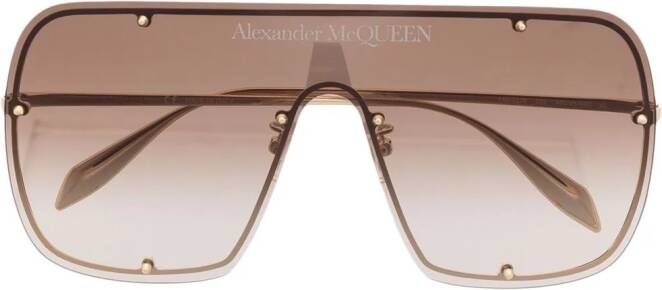 Alexander McQueen Eyewear Zonnebril met oversized montuur Goud