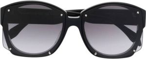 Alexander McQueen Eyewear Zonnebril met oversized montuur Zwart
