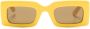 Alexander McQueen Eyewear Zonnebril met rechthoekig montuur Geel - Thumbnail 1