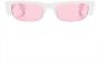 Alexander McQueen Eyewear Zonnebril met rechthoekig montuur Wit - Thumbnail 1