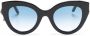 Alexander McQueen Eyewear Zonnebril met rond montuur Zwart - Thumbnail 1