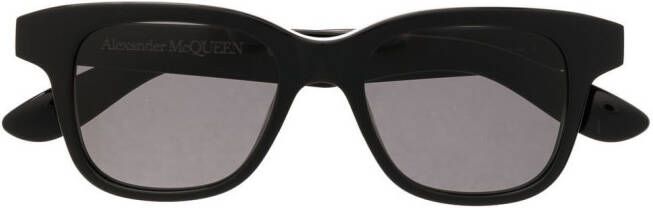 Alexander McQueen Eyewear Zonnebril met vierkant montuur Zwart