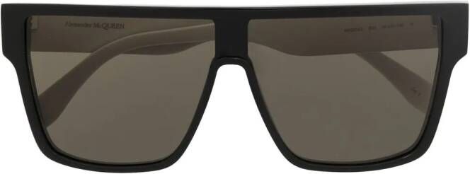 Alexander McQueen Eyewear Zonnebril met vierkant montuur Zwart