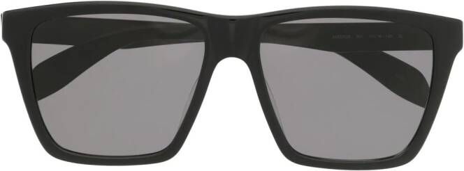 Alexander McQueen Eyewear Zonnebril met vierkant montuur Zwart