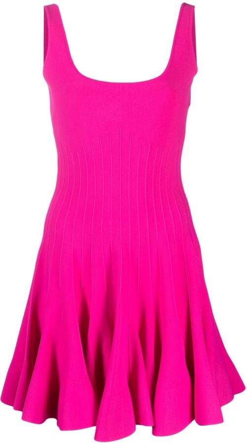Alexander McQueen Gebreide mini-jurk Roze