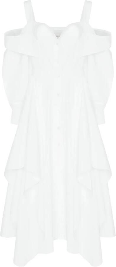 Alexander McQueen Gedeconstrueerde blousejurk Wit