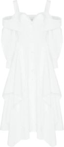 Alexander McQueen Gedeconstrueerde blousejurk Wit