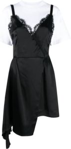 Alexander McQueen Gelaagde jurk met kant Zwart