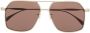 Alexander McQueen Eyewear Zonnebril met geometrisch montuur Goud - Thumbnail 1