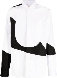 Alexander McQueen Overhemd met geometrisch patroon Wit