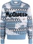 Alexander McQueen Trui met logo Blauw - Thumbnail 1