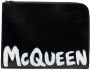 Alexander McQueen Clutch met logoprint Zwart - Thumbnail 1
