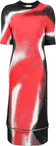 Alexander McQueen Midi-jurk met grafische print Rood