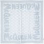 Alexander McQueen Sjaal met print Blauw - Thumbnail 1