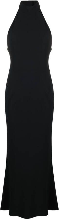 Alexander McQueen Midi-jurk met halternek Zwart