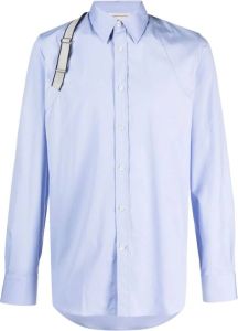 Alexander McQueen Overhemd met harnas-detail Blauw