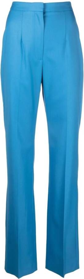 Alexander McQueen High waist broek Blauw