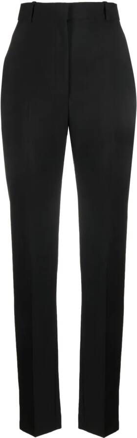 Alexander McQueen High waist pantalon Zwart