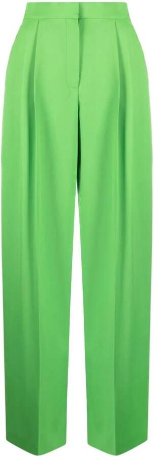 Alexander McQueen High waist pantalon Groen