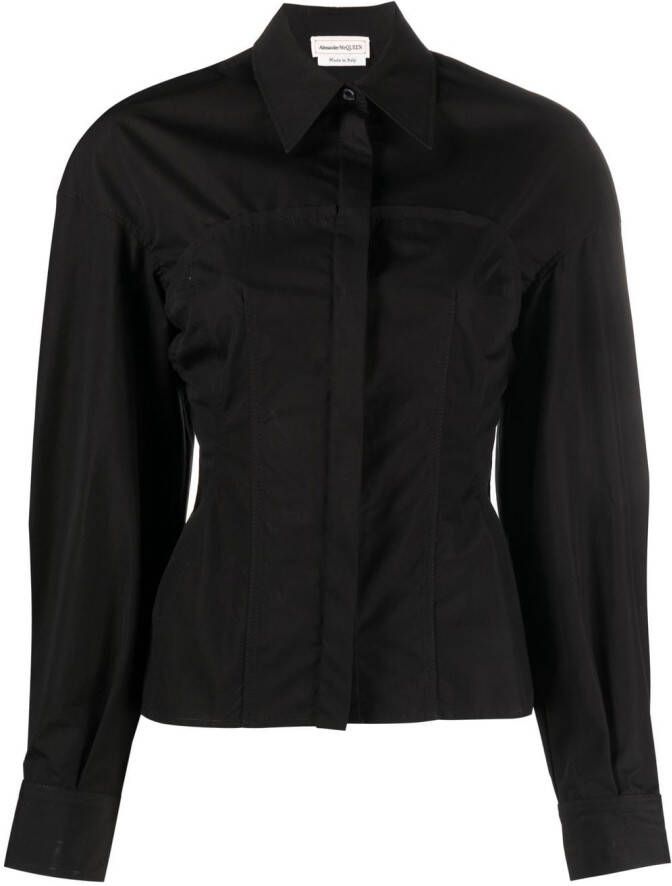 Alexander McQueen Blouse met knopen Zwart