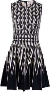 Alexander McQueen Intarsia jurk Zwart