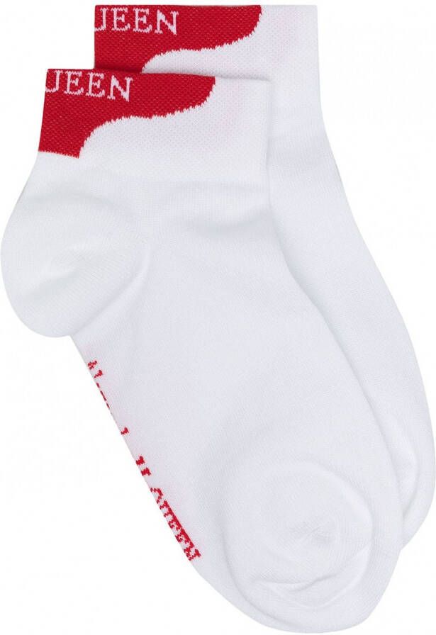 Alexander McQueen Intarsia sokken Wit