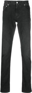 Alexander McQueen Jeans met geborduurd logo Zwart