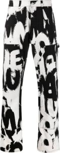 Alexander McQueen Jeans met graffiti-print Wit