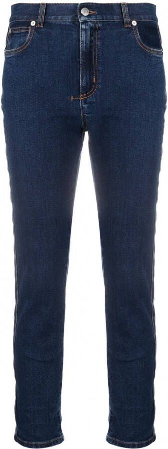 Alexander McQueen Jeans met zijstreep Blauw