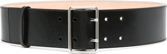 Alexander McQueen Leger riem Zwart