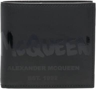 Alexander McQueen Leren portemonnee Zwart