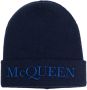 Alexander McQueen Muts met geborduurd logo Blauw - Thumbnail 1